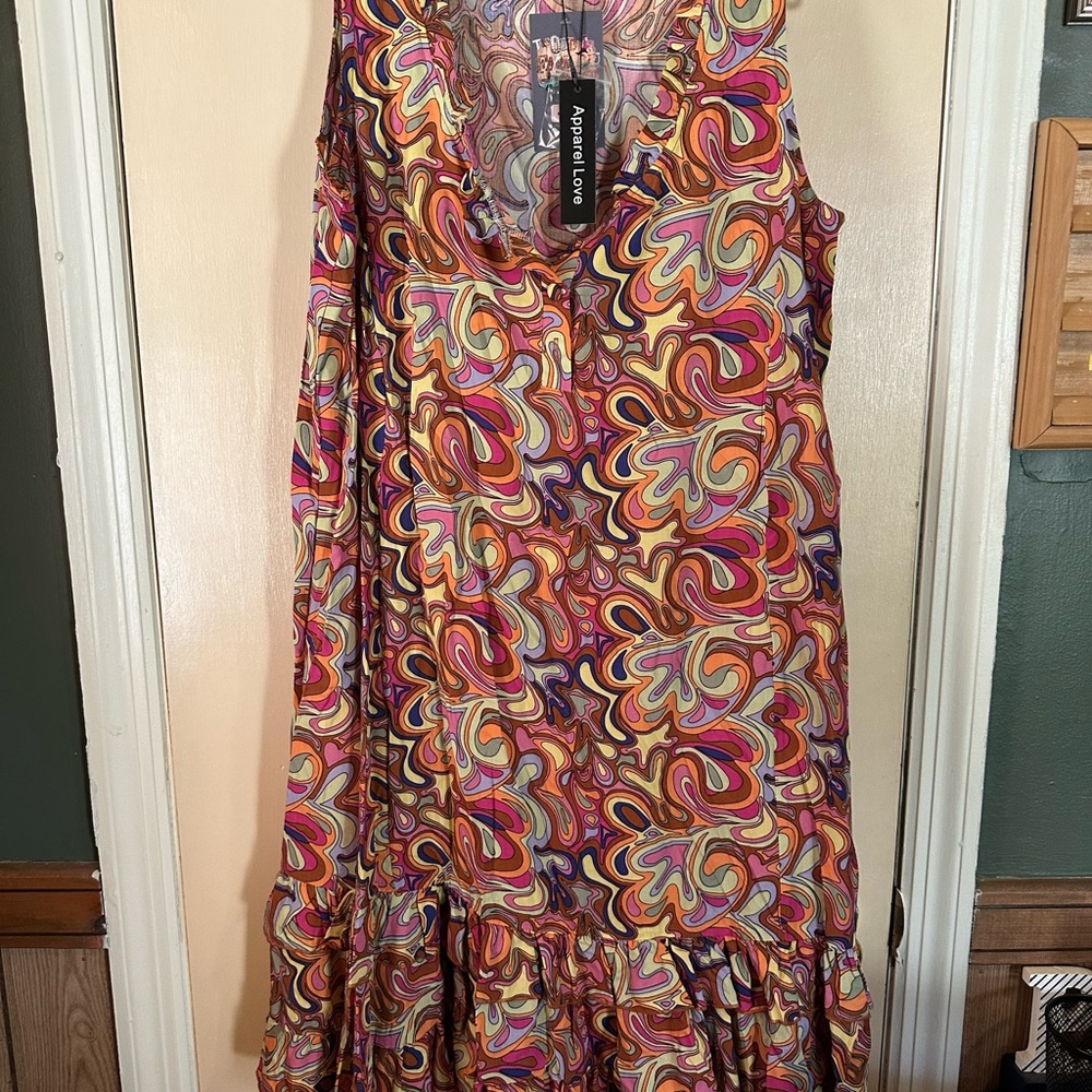 Women's Colorful Midi Dress